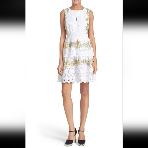 Diane Von Furstenberg Dresses & Skirts - NWT Diane von Furstenberg, Calandra Embroidered Fit & Flare Dress, Size 4